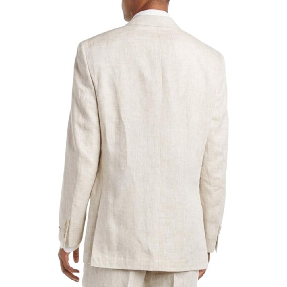 PALM BEACH Brock Natural Linen 2 Button Blazer Sport Coat Jacket Mens XL;48R EUC - Picture 2 of 12